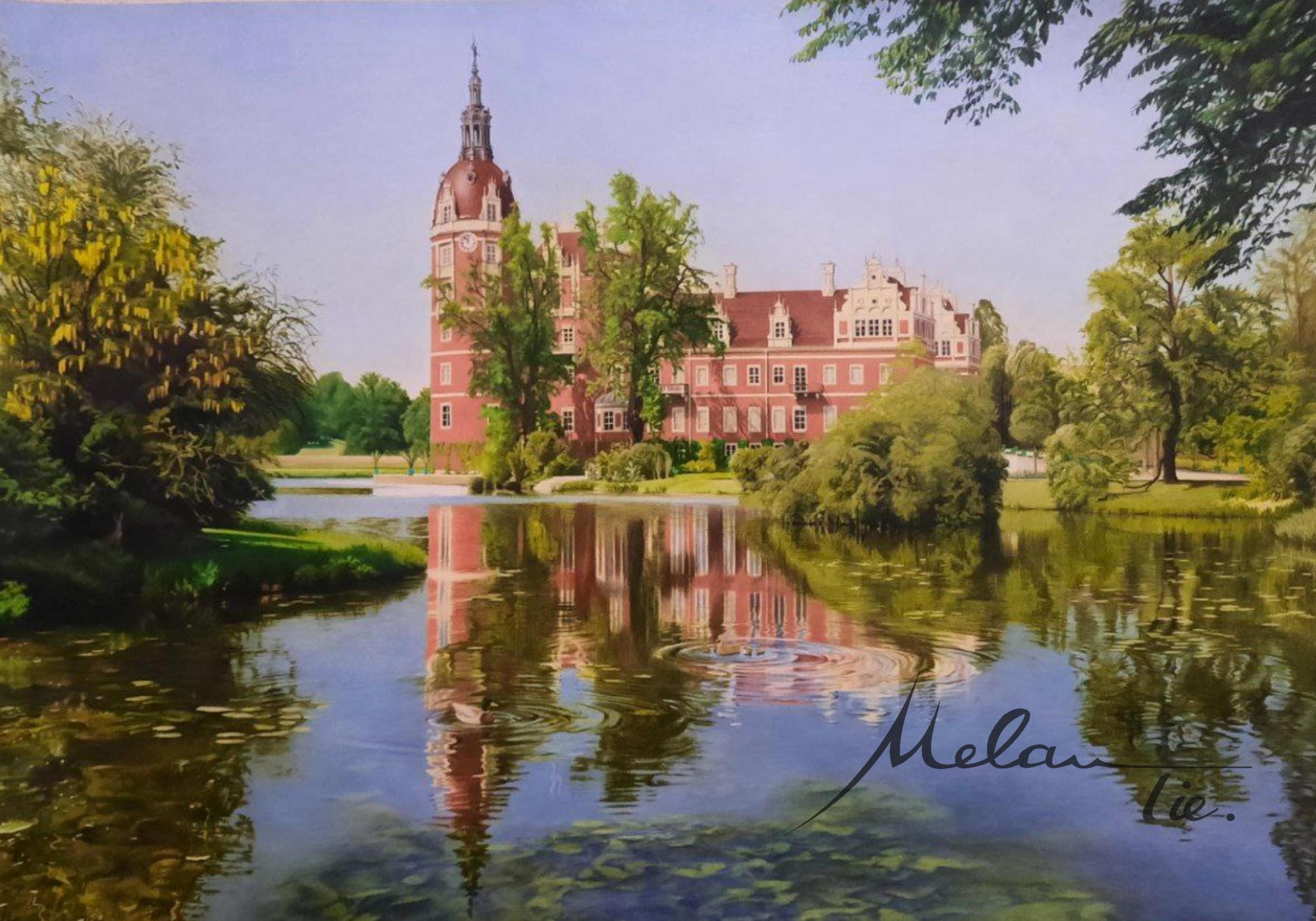 Fürst Pückler Park mit Blick auf das Schloss in Bad Muskau 5 MelanTie