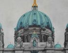 ©MelanTie Berliner Dom Bleistiftzeichnung mit Farbakzente in Acryl 14