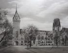 ©MelanTie Reine Bleistiftzeichnung vom Rathaus in Duisburg 04