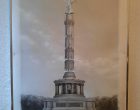 ©MelanTie Siegessäule Berlin Bleistiftzeichnung mit Farbakzent in Acryl 08