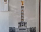 ©MelanTie Siegessäule Berlin Bleistiftzeichnung mit Farbakzent in Acryl 17