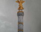 ©MelanTie Siegessäule Berlin Bleistiftzeichnung mit Farbakzent in Acryl 18